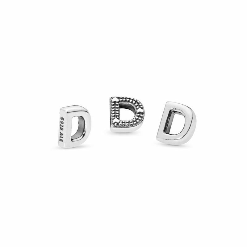 Pandora Letter D Petite Locket Charm Ireland - Sterling Silver - 918675DIH